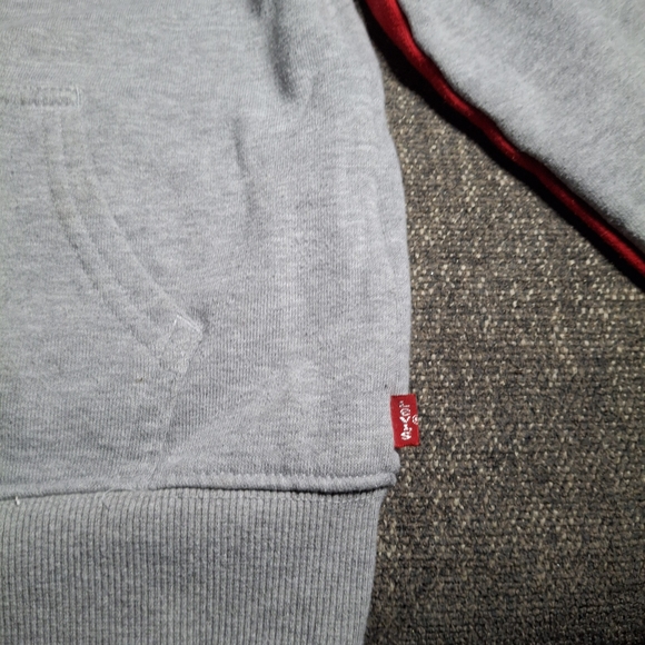 Levi's Kids Gray Hoodie with Red Lining - Picture 4 of 5